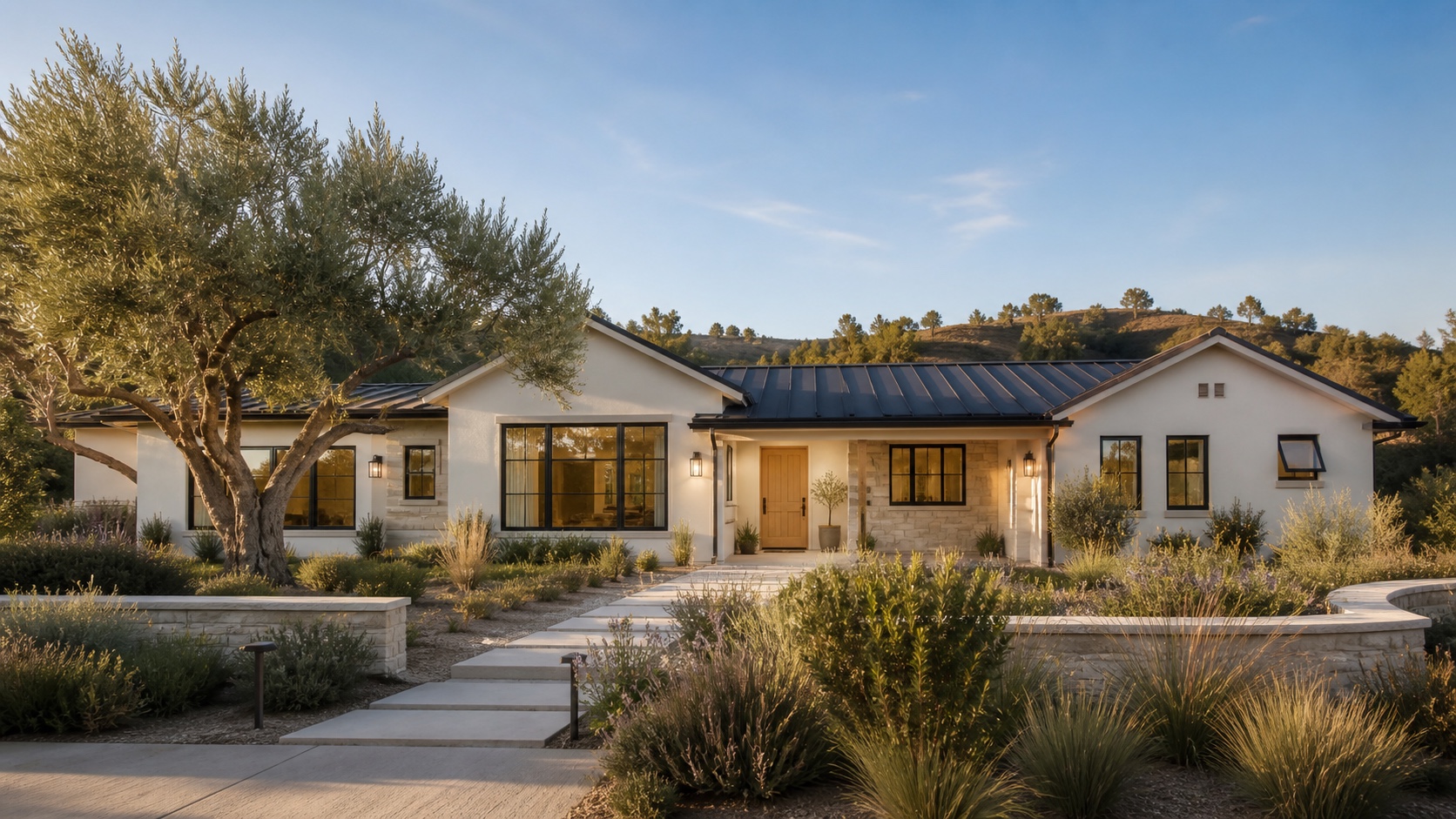 Original planning concept of a renovated Conejo Valley ranch exterior